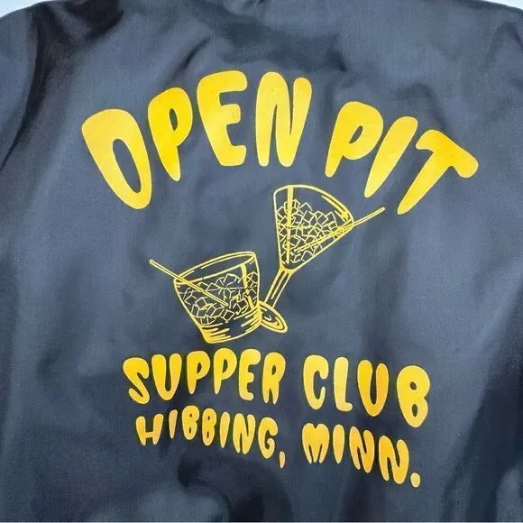 OPEN PIT Vintage Supper Club Silky Satin Jacket Size Large